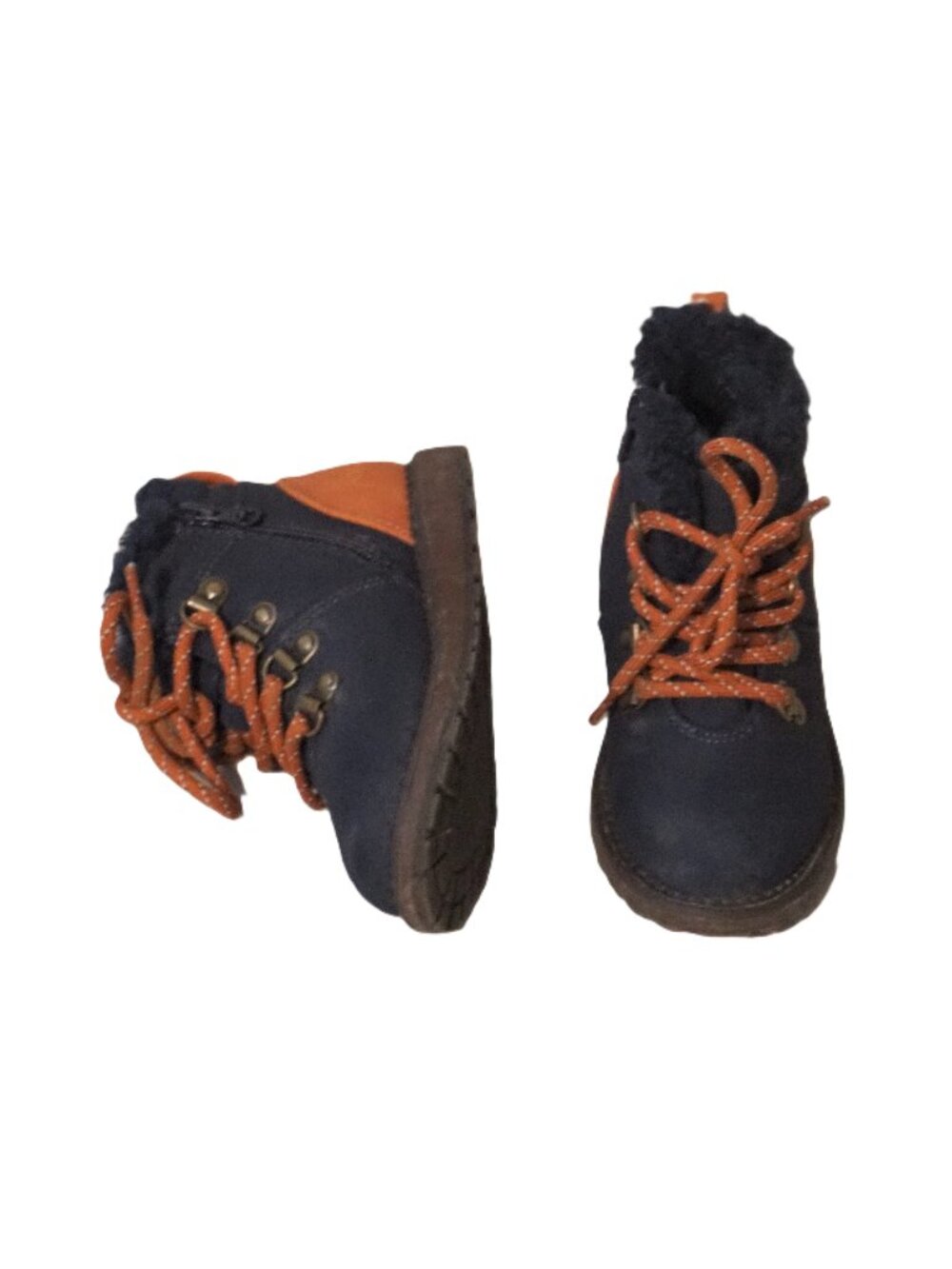 Cat & Jack Ryker Combat Winder Navy Lace Up Boots Boys 10